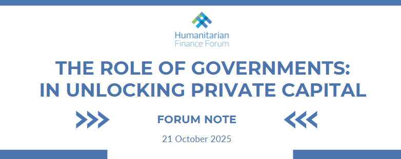 The Role of Governments: In Unlocking Private Capital